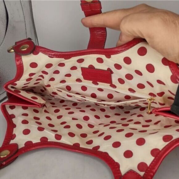 NY and C Red leather handbag‎ - Picture 4 of 8